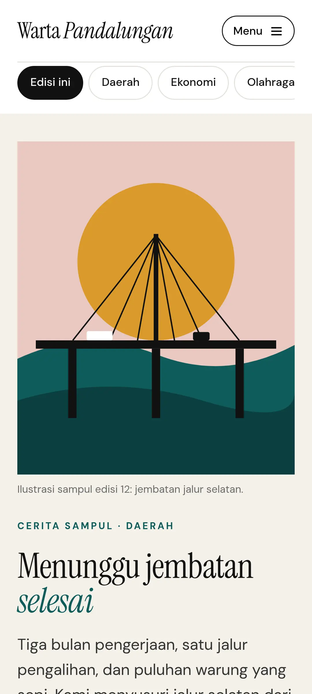 Tangkapan layar versi 3, gaya majalah